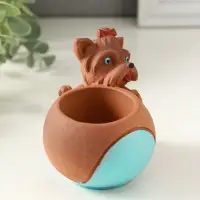 Подставка для мелочей &laquo;Собака с мячом&raquo; мультиколор, 8&times;10&times;6 см, гипс