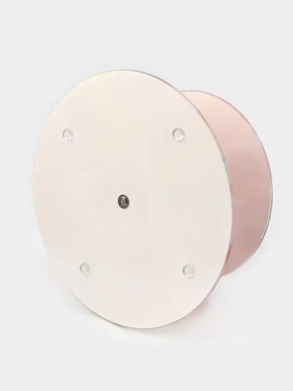 Этажерка-фруктовница круглая Доляна &laquo;Сладости&raquo;, 2 яруса, d=25/20 см, стекло, розовая