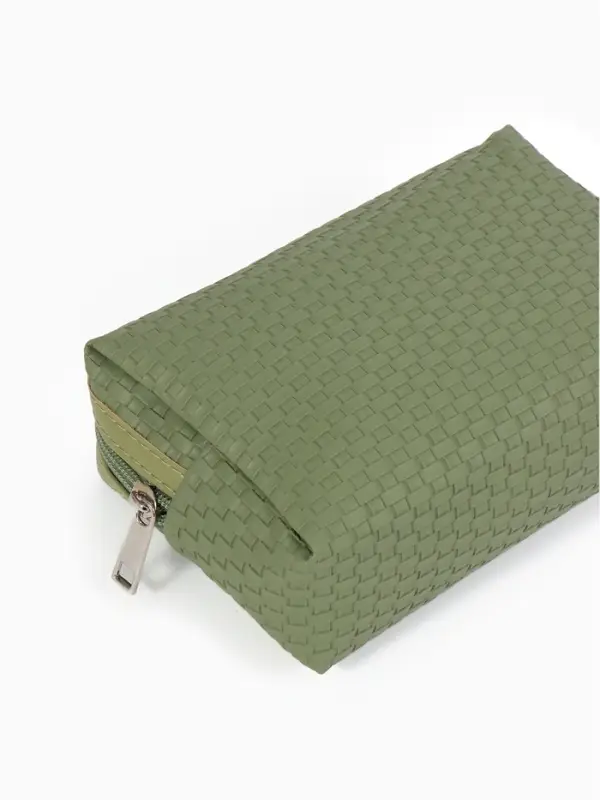 Косметичка дор Плетенка, 16*5*10, отдел на молнии, хаки