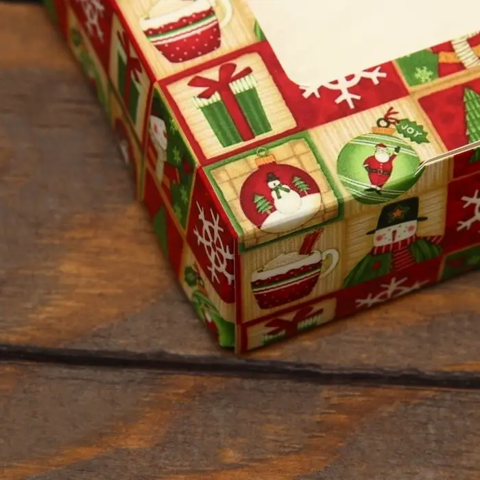 Коробка складная «Хорошего праздника», 20×20×4 с окном Коробка складная «Хорошего праздника», 20×20×4 с окном