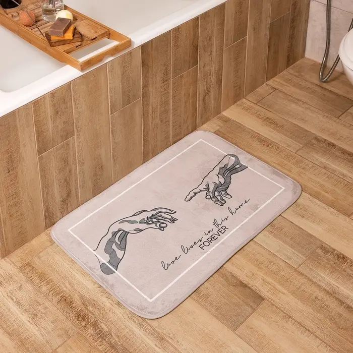 Коврик для ванной &laquo;Этель&raquo; Forever, 80&times;50 см, велюр