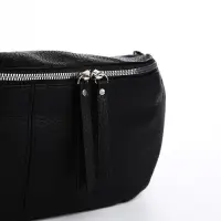 Сумка женская кросс-боди на молнии, 34&times;11&times;17 см, чёрная