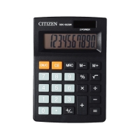 Калькулятор настольный Citizen "SDC-022SR", 10-разрядный, 88 х 127 х 23 мм, двойное питание, черный