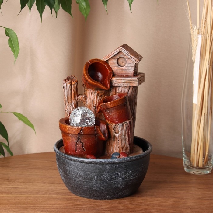 Фонтан Фонтан "Алойз" скворечник, 28х16 см (с подсветкой)