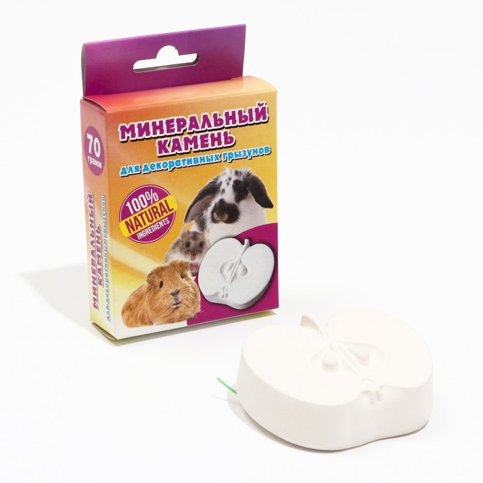 Минеральный камень для грызунов, яблоко, 70 г Минеральный камень для грызунов, яблоко, 70 г