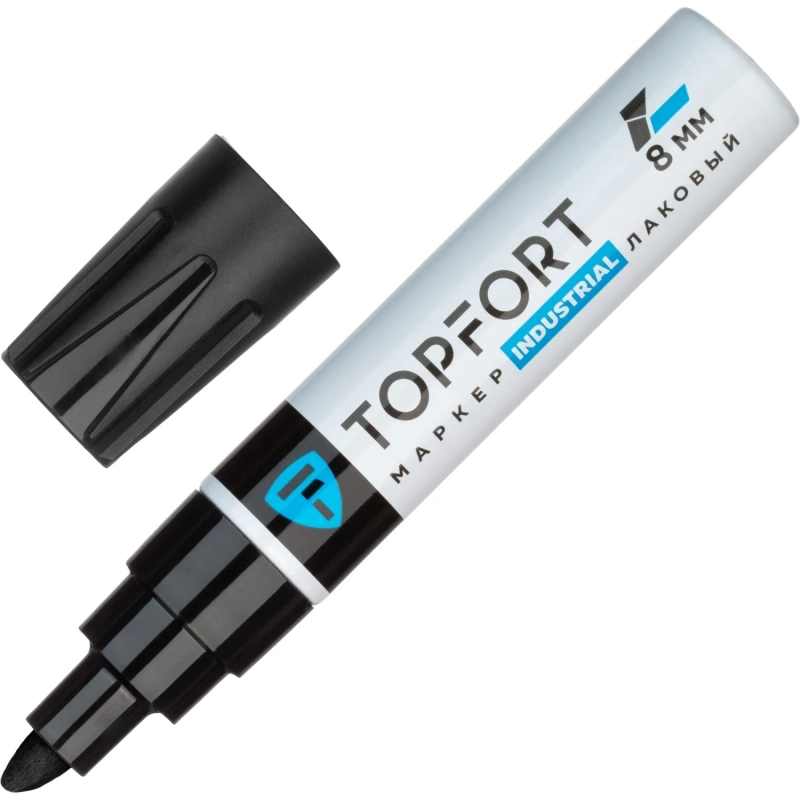 Маркер лаковый Topfort Industrial 8 мм черный