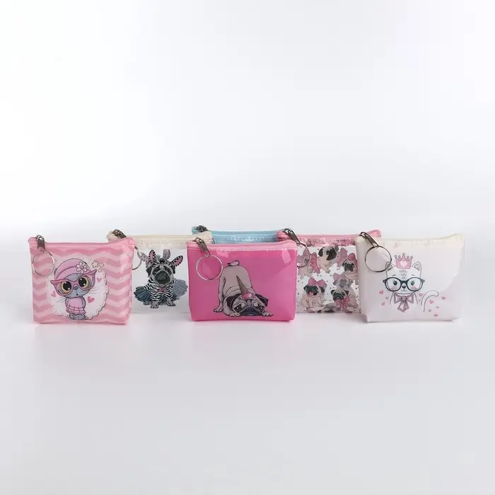 Кошелёк детский &laquo;Котики и мопсики&raquo; Выбражулька, маленький, монетница, МИКС