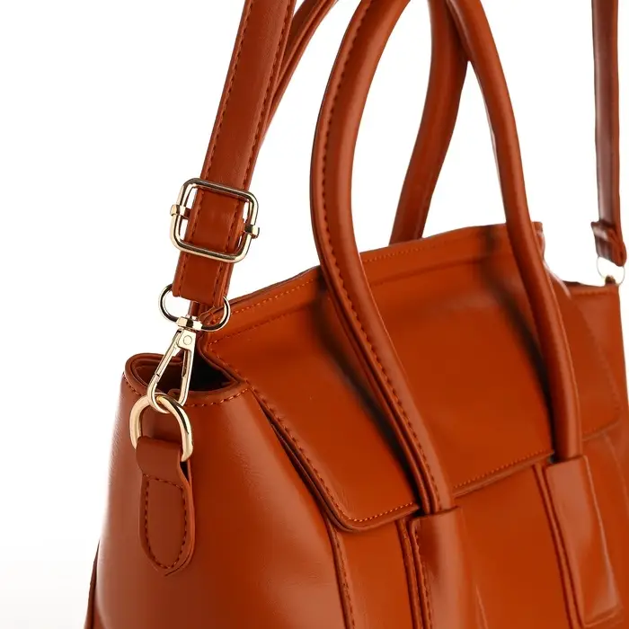 Сумка женская мессенджер на магните, 35&times;15&times;23 см, рыжая