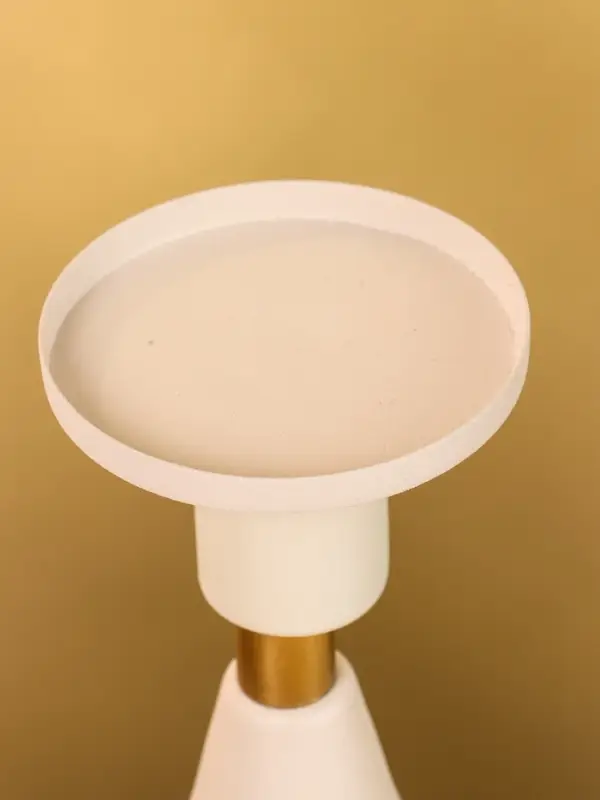 Подсвечник на 1 свечу текстурный "Фисташковый" 10,5х10,5х19,5 см