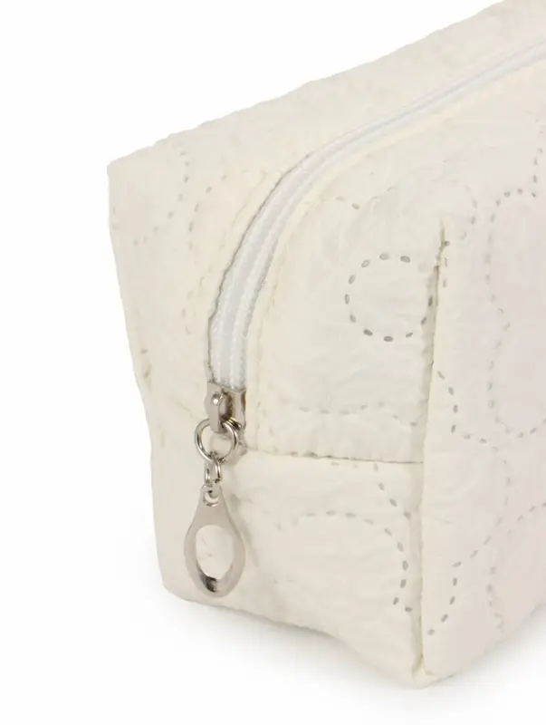 Косметичка дор Цветок 17*6*9, отд на молнии, молочный