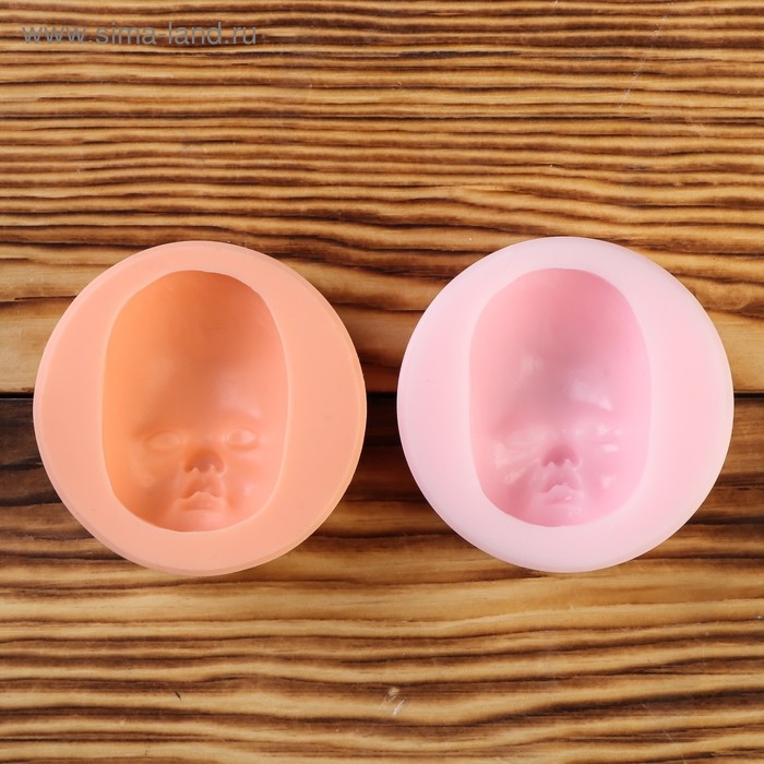 Молд силикон №966 Молд силикон №966 "Лицо малыша" 4,7 х 3,4 см, глубина 2 см МИКС