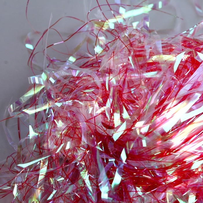 Набор для творчества и декора «Перья белые + наполнитель», цвет красный