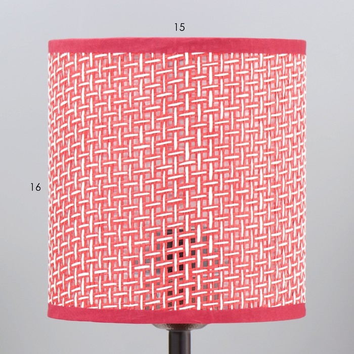 Настольная лампа Настольная лампа "Алькор" Е27 40Вт черно-бордовый 16х16х30 см RISALUX