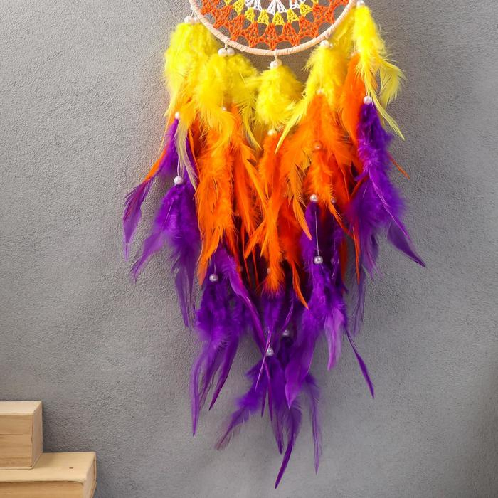 Ловец снов Ловец снов "Вязанный орнамент" яркий d=16 см 65х16 см