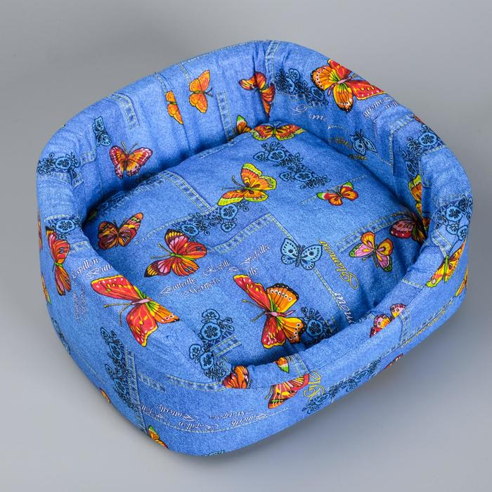 Лежанка №2, с подушкой, 45 х 35 х 16 см  МИКС ЦВЕТОВ Лежанка №2, с подушкой, 45 х 35 х 16 см  МИКС ЦВЕТОВ