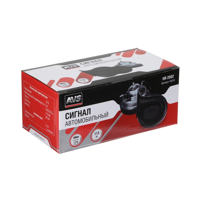 Сигнал автомобильный AVS Electric 2002, 12 В, 410/510 Гц, 115 Дб, d=90 мм, набор 2 шт. Сигнал автомобильный AVS Electric 2002, 12 В, 410/510 Гц, 115 Дб, d=90 мм, набор 2 шт.