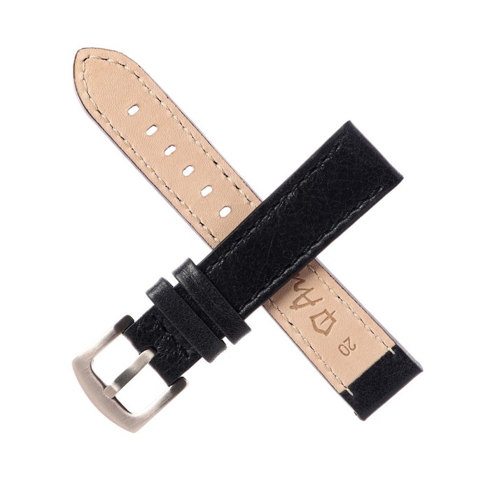 Ремешок для часов, мужской, 20 мм, запряжник 75 мм, горт 115 мм, натуральная кожа Ремешок для часов, мужской, 20 мм, запряжник 75 мм, горт 115 мм, натуральная кожа