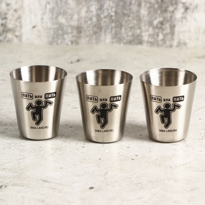 Стопки, набор «Пить надо в меру», 3 шт Стопки, набор «Пить надо в меру», 3 шт
