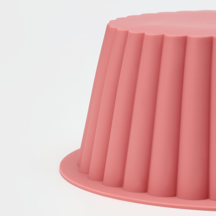 Форма для выпечки Доляна &laquo;Рифлёный круг&raquo;, силикон, d=18,5 cм, цвет МИКС