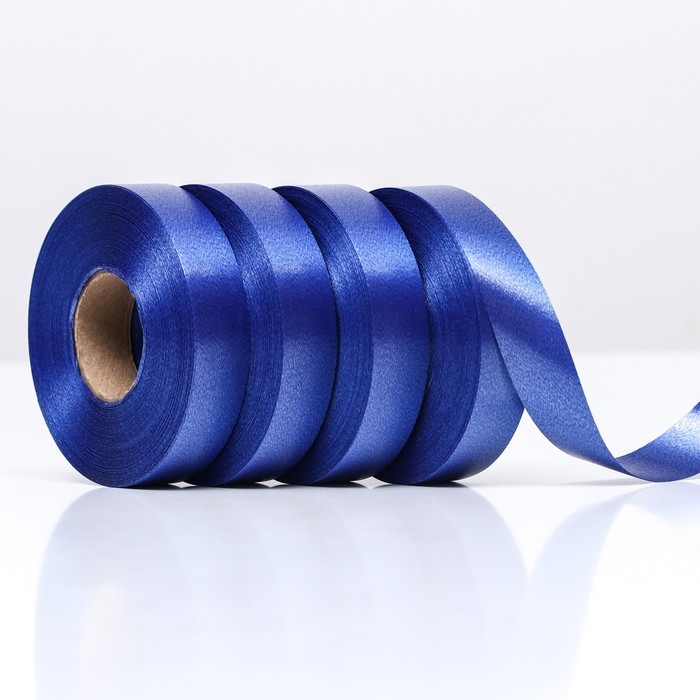 Лента для декора и подарков, темно-синий 2 см х 45 м Лента для декора и подарков, темно-синий 2 см х 45 м