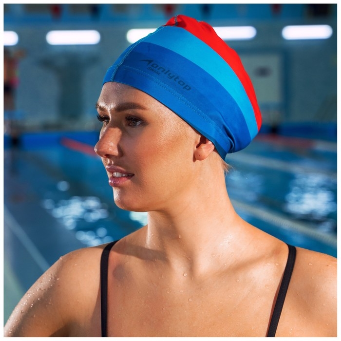 Шапочка для плавания взрослая ONLYTOP «Море-закат», тканевая, обхват 54-60 см Шапочка для плавания взрослая ONLYTOP «Море-закат», тканевая, обхват 54-60 см