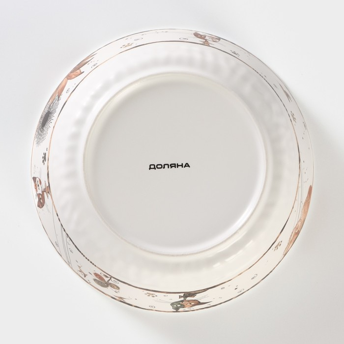 Салатник фарфоровый «Коты-аристократы», 1 л, d=18 см, цвет белый