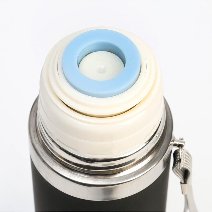 Термос, 500 мл, Гильза Термос, 500 мл, Гильза "100 % Мужик", с кружкой, сохраняет тепло 10 ч, 6.5 х 24 см