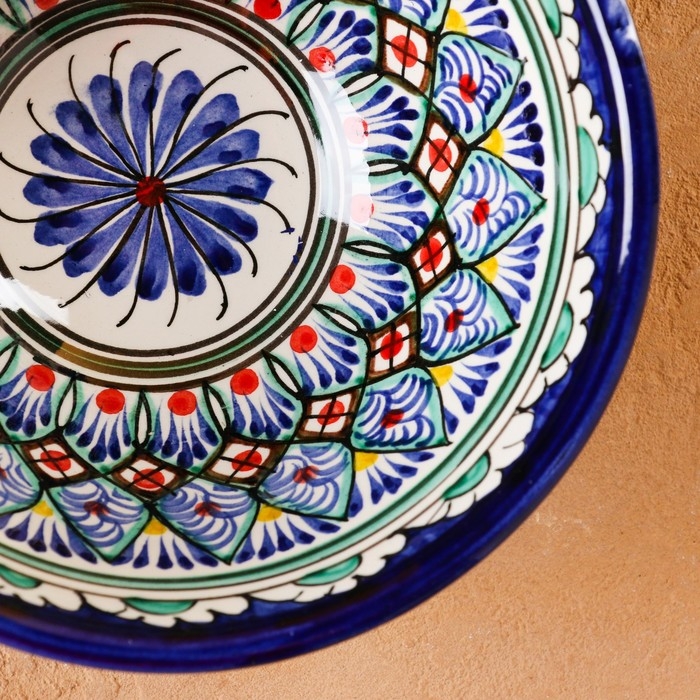 Коса Риштанская Керамика  Коса Риштанская Керамика "Узоры", 18 см, большая, микс