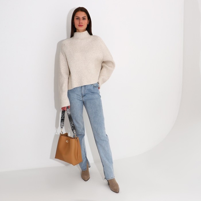 Сумка кросс-боди на застёжке, цвет бежевый Сумка кросс-боди на застёжке, цвет бежевый