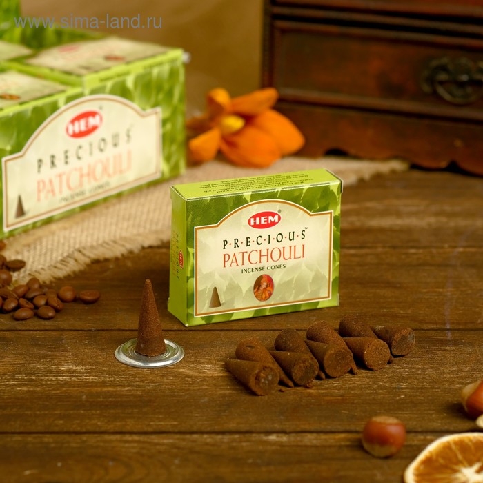 Благовония Благовония "HEM" 10 конусов Precious Patchouli Cones