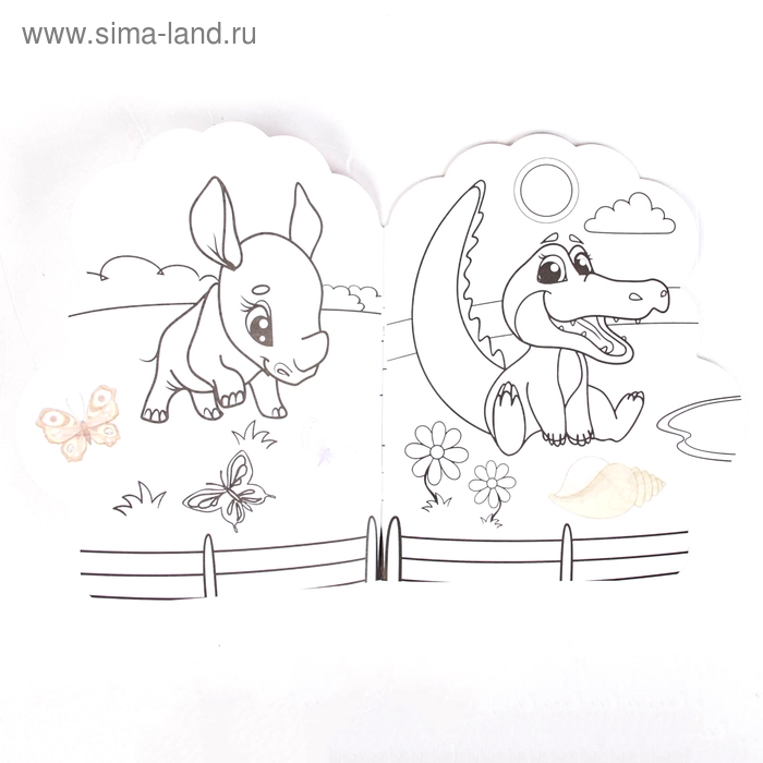 Раскраска с наклейками «Львёнок», 16 стр. Раскраска с наклейками «Львёнок», 16 стр.