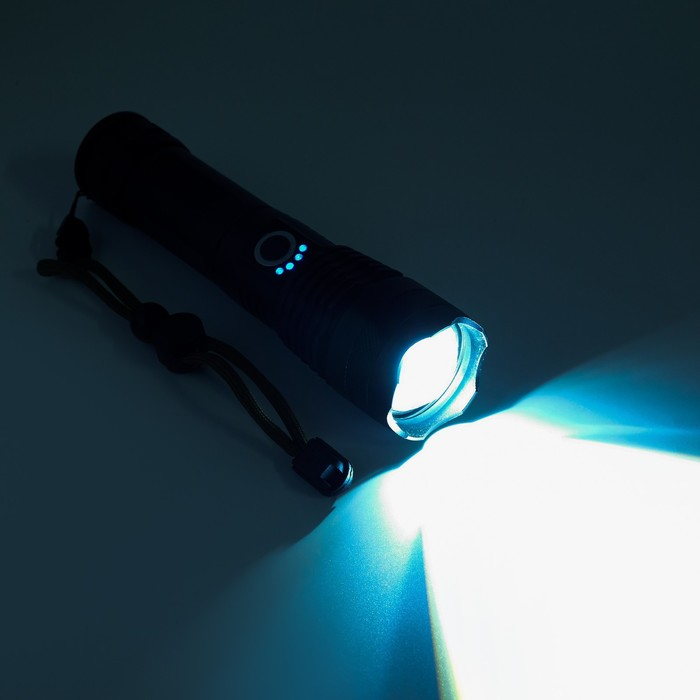 Фонарь ручной аккумуляторный, 12 Вт, 340 лм, P50, 5 режимов, 17 х 4 см Фонарь ручной аккумуляторный, 12 Вт, 340 лм, P50, 5 режимов, 17 х 4 см