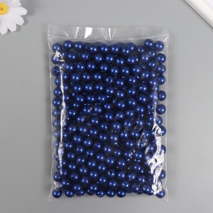 Набор бусин "Жемчуг" d 12 мм, 250 гр, нежно-синий