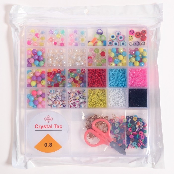 Набор для создания украшений «Ассорти» бусины/бисер, леска, фурнитура Набор для создания украшений «Ассорти» бусины/бисер, леска, фурнитура