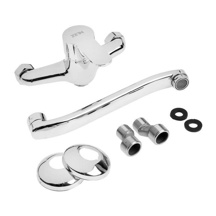 Смеситель для кухни ZEIN Z67350152, настенный, картридж керамика 35 мм, хром Смеситель для кухни ZEIN Z67350152, настенный, картридж керамика 35 мм, хром