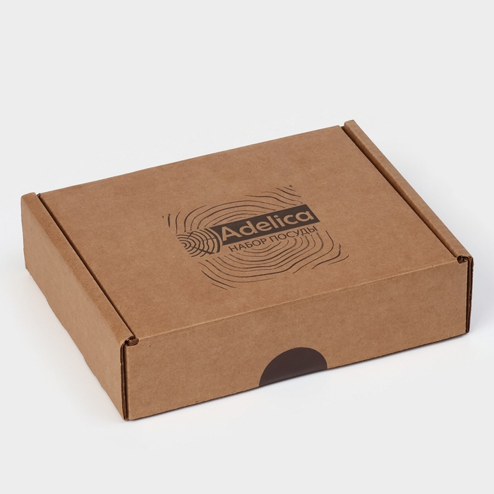 Подарочный набор деревянной посуды Adelica, доска сервировочная, менажница 5 секций, масло для пропитки в подарок 100 мл, берёза Подарочный набор деревянной посуды Adelica, доска сервировочная, менажница 5 секций, масло для пропитки в подарок 100 мл, берёза