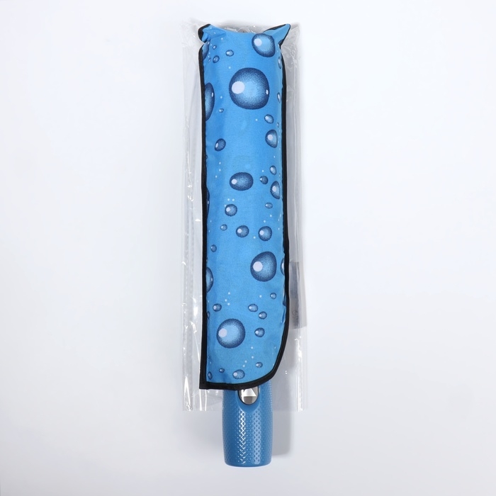 Зонт полуавтоматический «Капли», эпонж, 3 сложения, 8 спиц, R = 48/55 см, D = 110 см, цвет МИКС Зонт полуавтоматический «Капли», эпонж, 3 сложения, 8 спиц, R = 48/55 см, D = 110 см, цвет МИКС