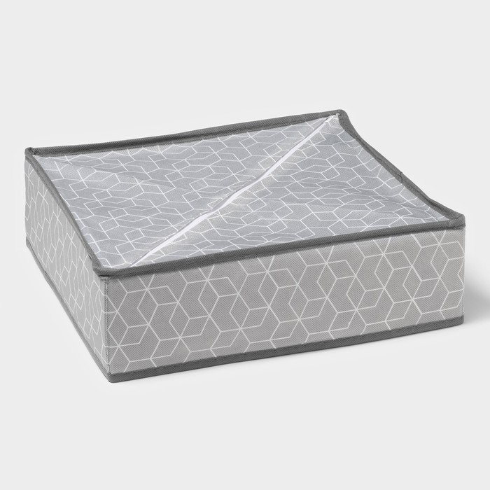 Органайзер для хранения белья Доляна «Фора», 24 ячейки, 30×33×10 см, цвет серый Органайзер для хранения белья Доляна «Фора», 24 ячейки, 30×33×10 см, цвет серый