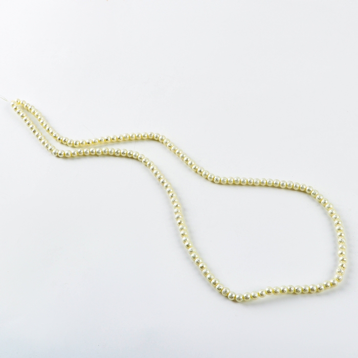 Бусины из стекла, набор 140 шт., размер 1 шт. — 6 мм, цвет белый Бусины из стекла, набор 140 шт., размер 1 шт. — 6 мм, цвет белый