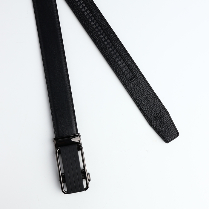 Ремень мужской, ширина 3,6 см, винт, пряжка автомат, цвет чёрный Ремень мужской, ширина 3,6 см, винт, пряжка автомат, цвет чёрный