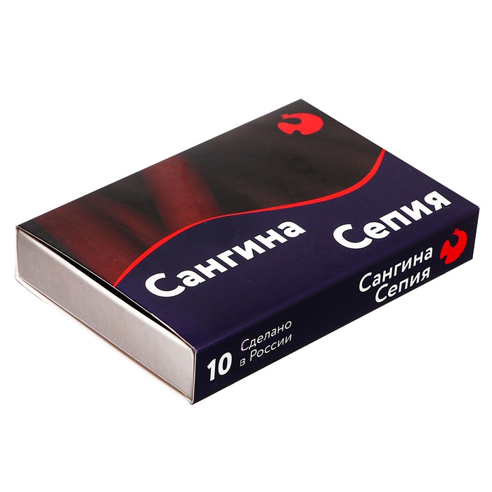 Сангина/Сепия, набор 10 штук, (длина55± 1мм; диаметр 8 мм± 1мм), в картонной коробке Сангина/Сепия, набор 10 штук, (длина55± 1мм; диаметр 8 мм± 1мм), в картонной коробке