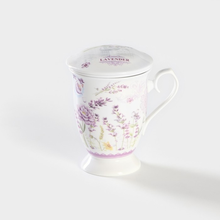 Кружка керамическая с ситом &laquo;Прованс&raquo;, 300 мл