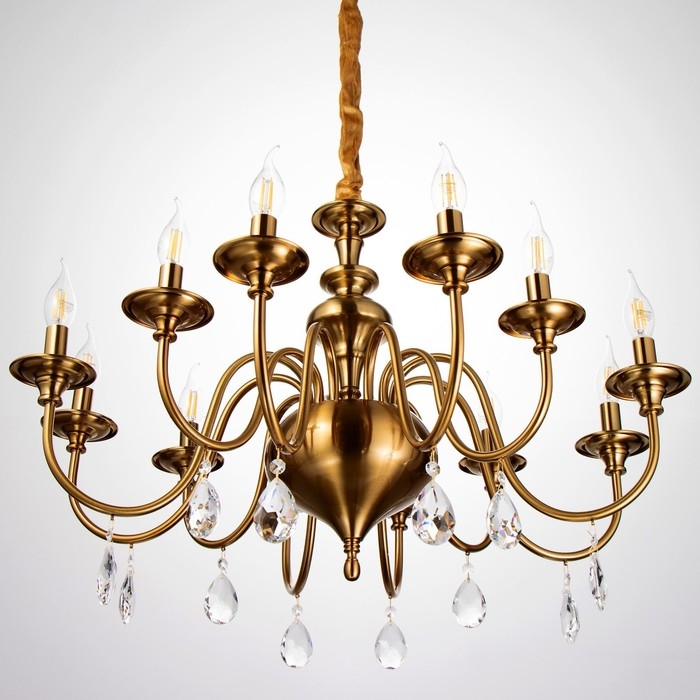 Люстра Люстра "Антер" 12х40Вт Е14 латунь 75х75х50 см BayerLux