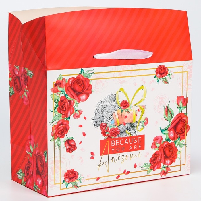 Пакет-коробка, 28 х 20 х 13 см Пакет-коробка, 28 х 20 х 13 см "Awesome", упаковка, Me To You