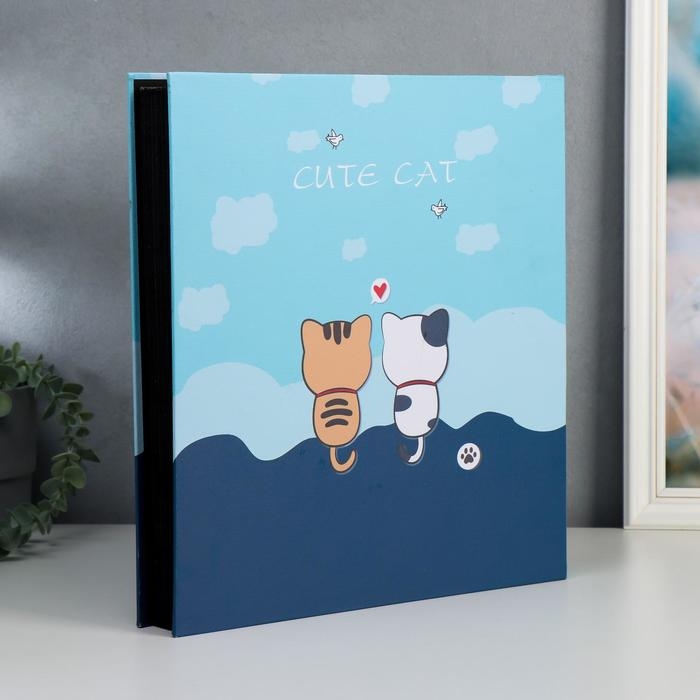 Фотоальбом на 1000 фото 10х15 см Фотоальбом на 1000 фото 10х15 см "Котики и облака" кожзам 36х34х7 см
