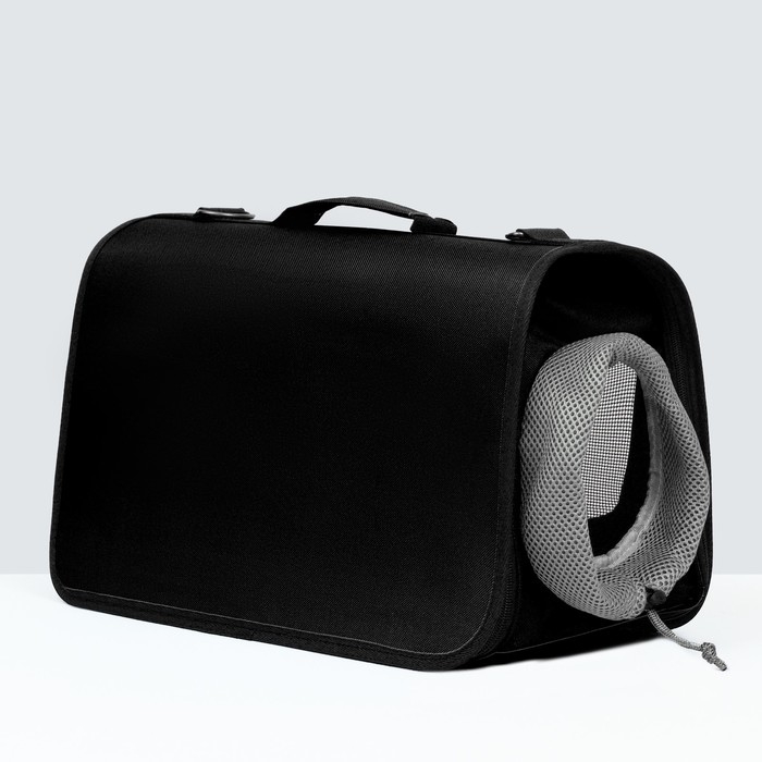 Сумка-переноска с окном для мордочки, 42 х 21 х 25 см, чёрная Сумка-переноска с окном для мордочки, 42 х 21 х 25 см, чёрная