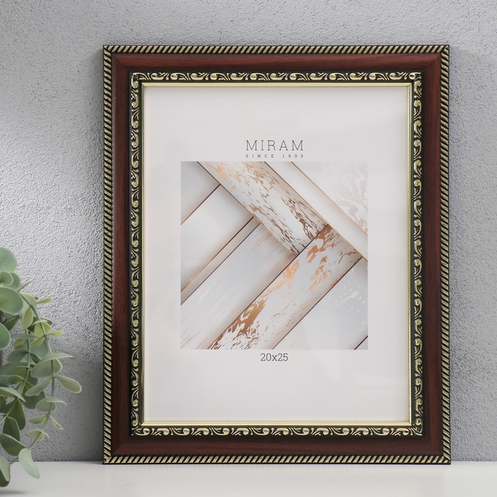 Фоторамка пластик Фоторамка пластик "МИРАМ" 20х25 см венге (пластиковый экран)