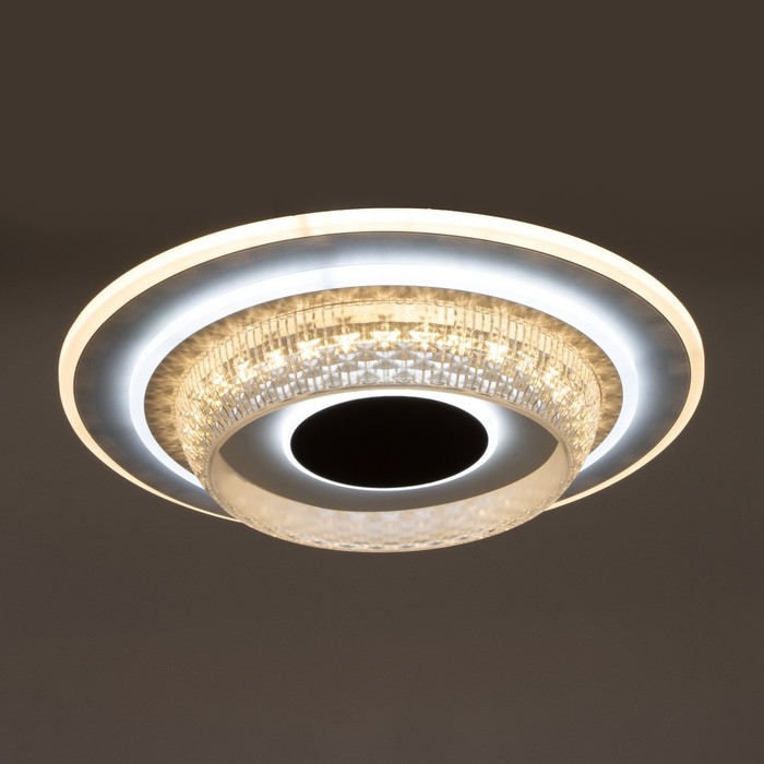 Люстра с ПДУ 1990/1 LED 130Вт 3000-6000К диммер белый 50х50х8 см BayerLux