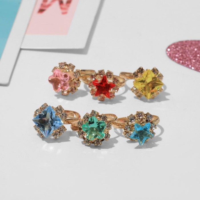 Кольца детские набор 36шт «Выбражулька» геометрия, форма МИКС, цвет МИКС в золоте, б-р Кольца детские набор 36шт «Выбражулька» геометрия, форма МИКС, цвет МИКС в золоте, б-р