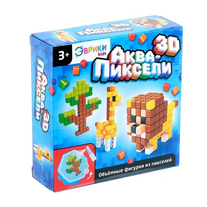 Аквапиксели «Сафари», 3 фигуры, 400 деталей Аквапиксели «Сафари», 3 фигуры, 400 деталей